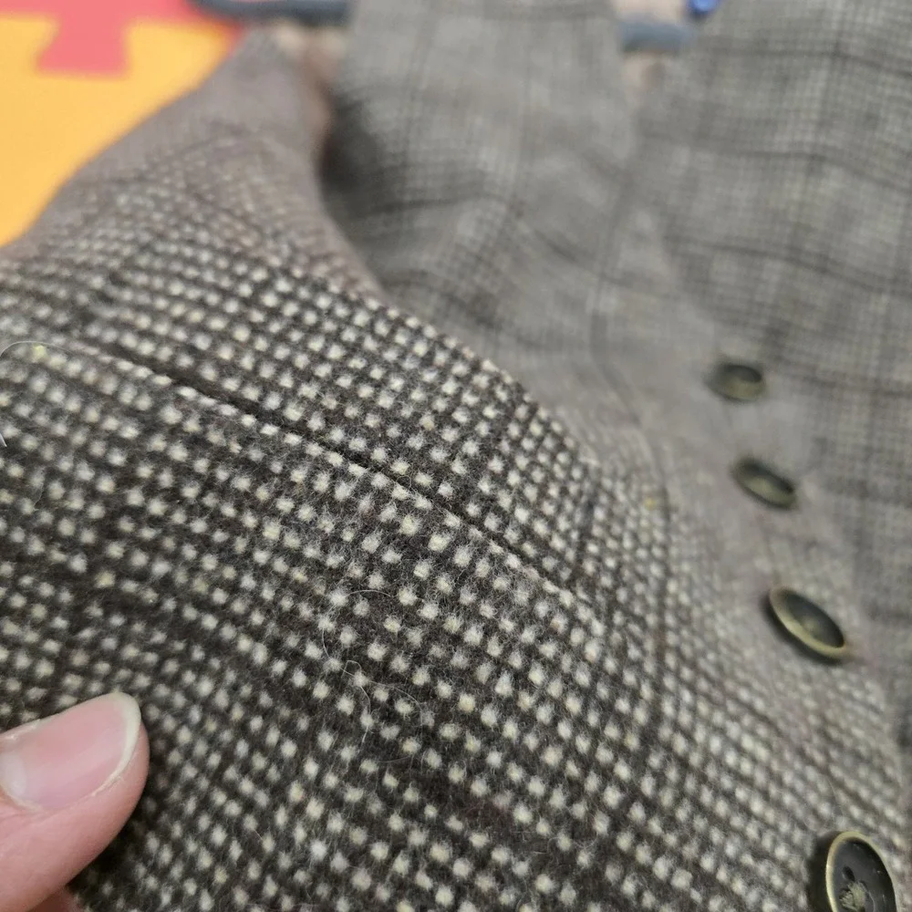 Gioberti Boys Dress‎ Vest Size 5 Brown Tweed Plaid Check Formal Wedding School
